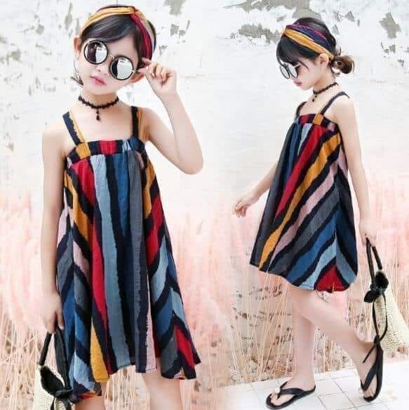 dress tank top anak rainbow